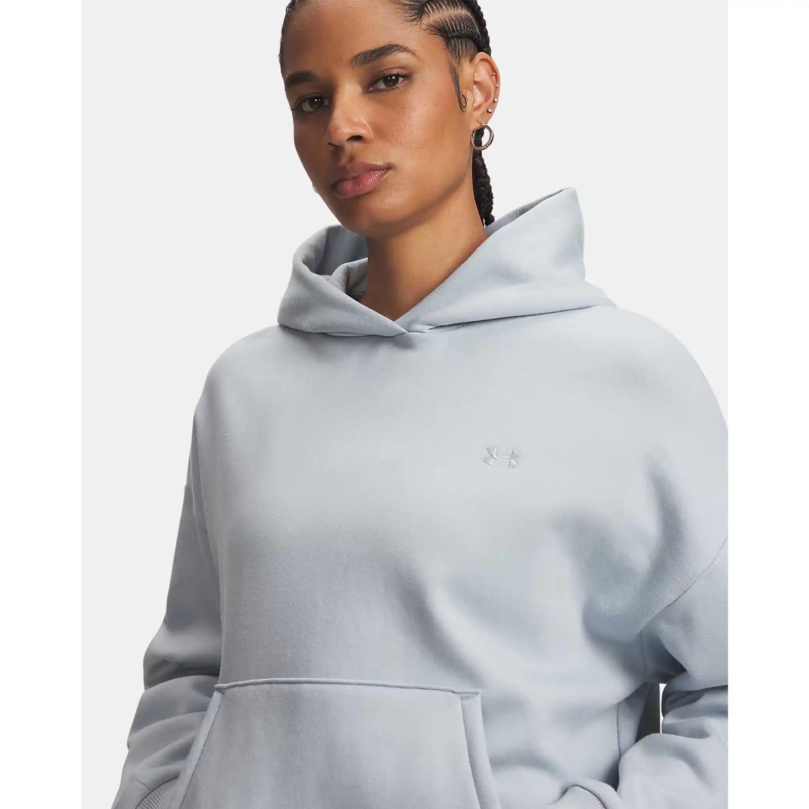 UA Icon Fleece sweatshirt à capuchon en molleton pour femme - Blue Fog
