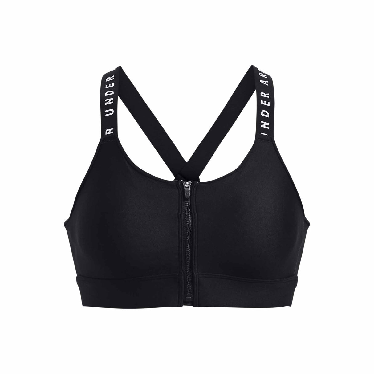 Under Armour Infinity High Bra Zip Soutiens-gorge sport - Black / White