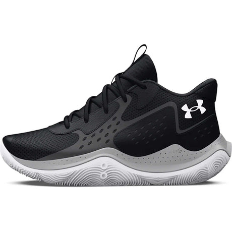 UA Jet 23 chaussures de basketball pour enfant lateral - Black / Jet Gray / White