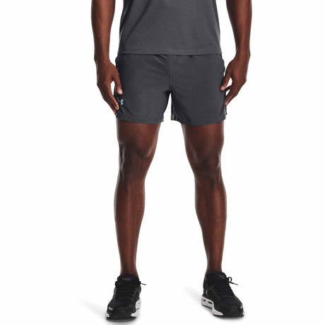 Under Armour Launch 5 pouces short de course à pied pour homme - Pitch Grey / Black / Reflective