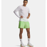 Under Armour UA Launch short de course à pied 13 cm (5 po) pour homme - Lumos Lime / Reflective