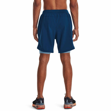 Under Armour Launch 7 pouces shorts de course à pied pour homme 2-en-1 - Varsity Blue / Blizzard