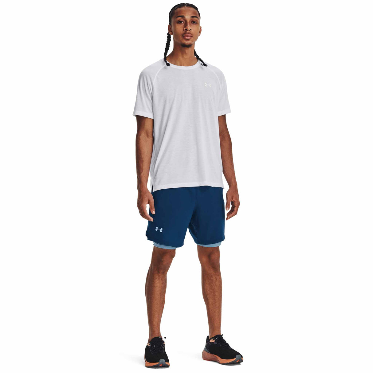 Under Armour Launch 7 pouces shorts de course à pied pour homme 2-en-1 - Varsity Blue / Blizzard