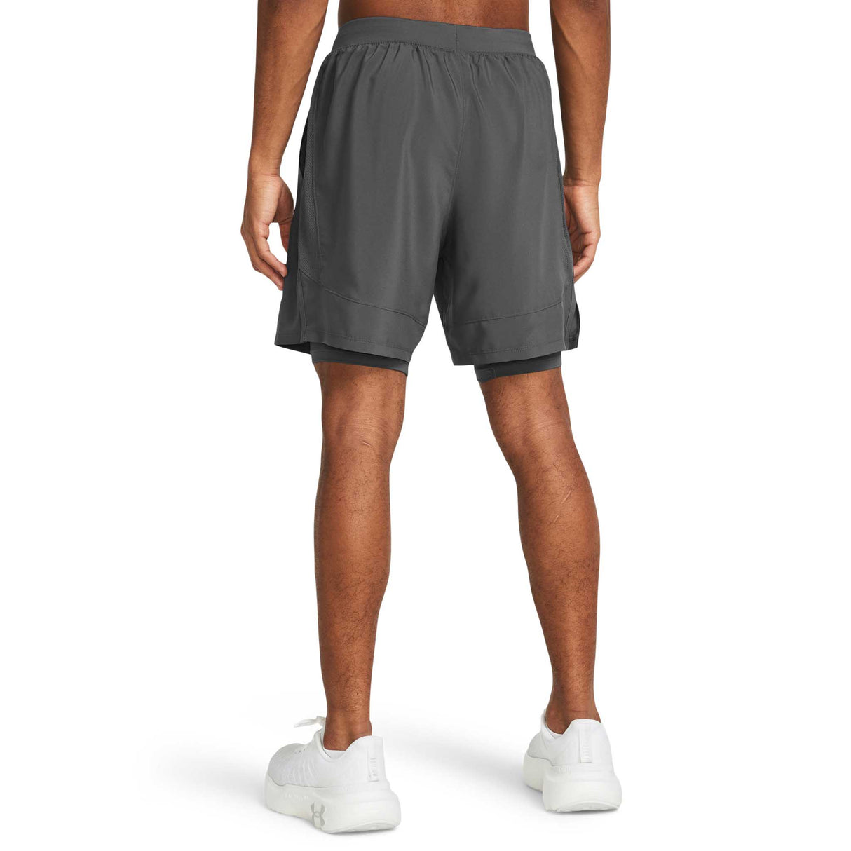 Under Armour Launch 7 pouces shorts de course à pied pour homme 2-en-1 dos - Castlerock / Réfléchissant