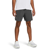 Under Armour Launch 7 pouces shorts de course à pied pour homme 2-en-1 face - Castlerock / Réfléchissant