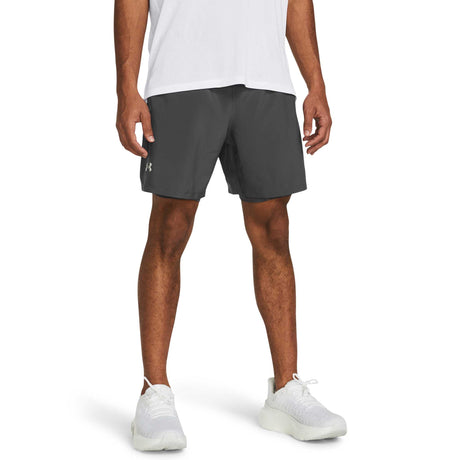 Under Armour Launch 7 pouces shorts de course à pied pour homme 2-en-1 face - Castlerock / Réfléchissant