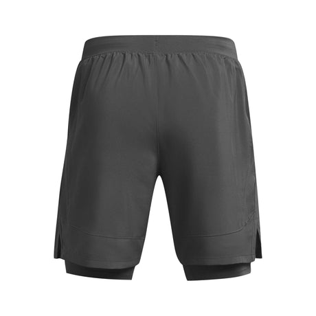 Under Armour Launch 7 pouces shorts de course à pied pour homme 2-en-1 dos - Castlerock / Réfléchissant