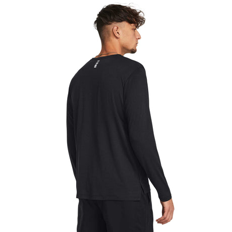UA Launch - haut à manches longues homme live side- Black / Reflective