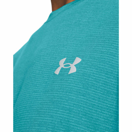 Under Armour Launch t-shirt manches courtes homme details live -Circuit Teal / Reflective