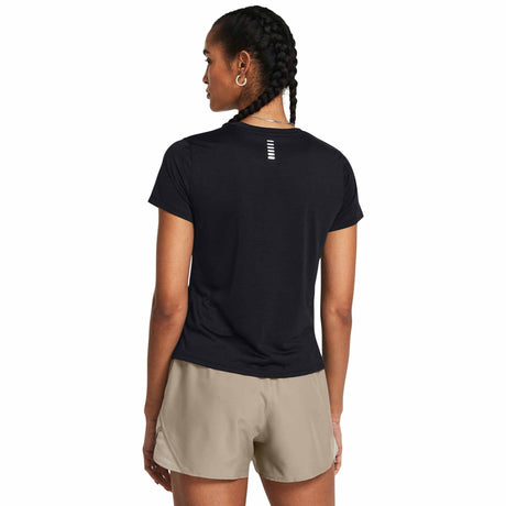 Under Armour Launch t-shirt à manches courtes femme dos live - Black / Reflective