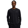 UA haut à manches longues avec logo imprimé à gauche pour homme - Black / Pitch Grey