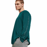 Under Armour chandail manches longue imprimé ton sur ton homme dos live lateral  - hydro teal