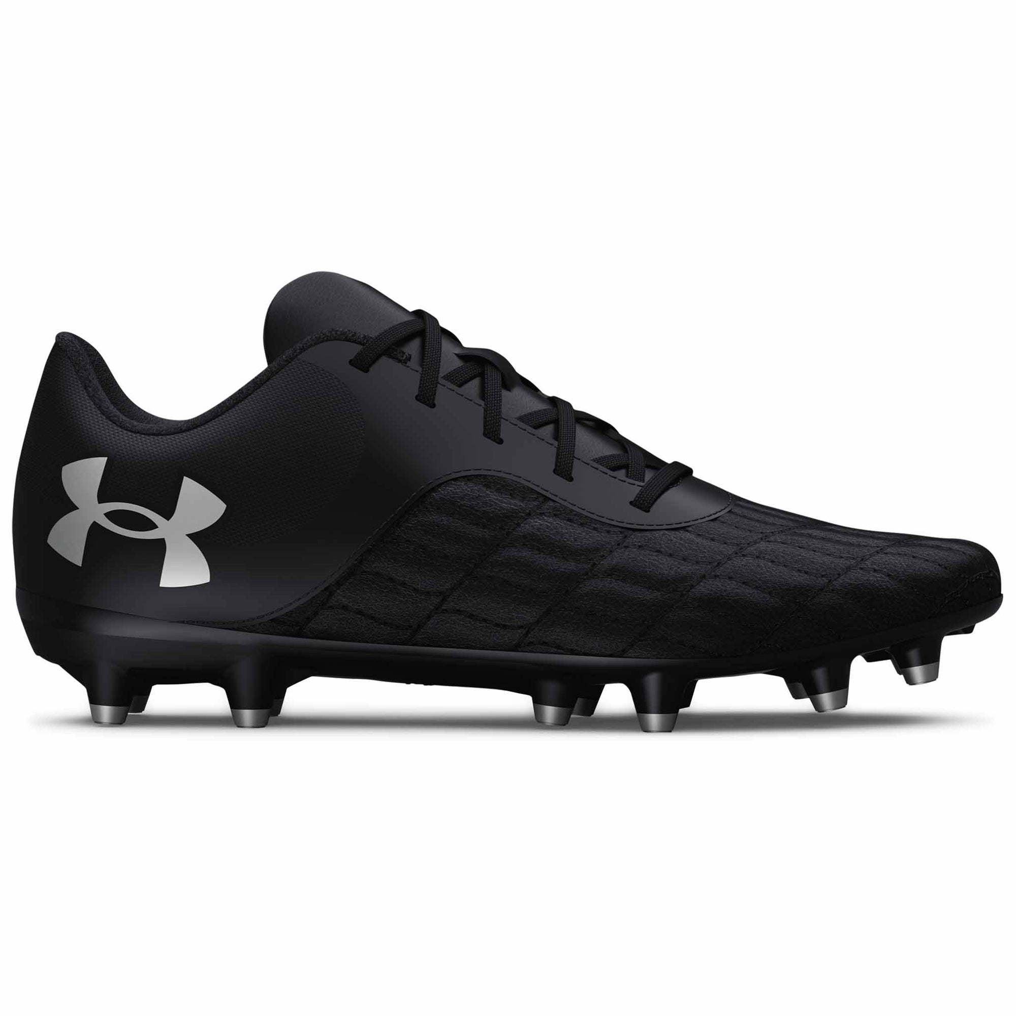 Under Armour Magnetico Select JR 3.0 FG souliers de soccer enfants - noir / noir / argent métallique