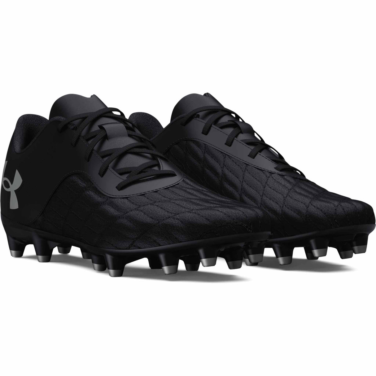 Under Armour Magnetico Select JR 3.0 FG souliers de soccer enfants paire- noir / noir / argent métallique