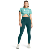 UA Motion legging d'entrainement femme face - Hydro Teal / White