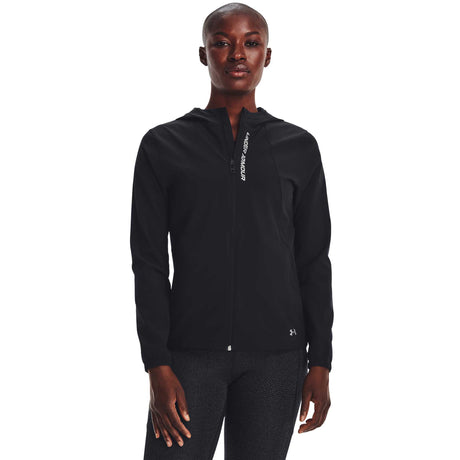 UA Outrun The Storm manteau de course à pied femme - noir / réfléchissant