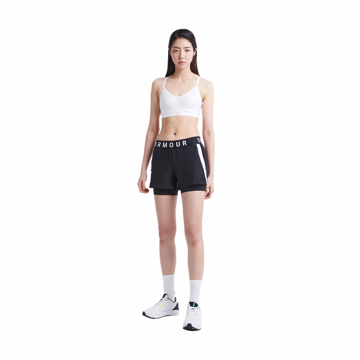 Under Armour Play Up 2-en-1 shorts pour femme - Black / White