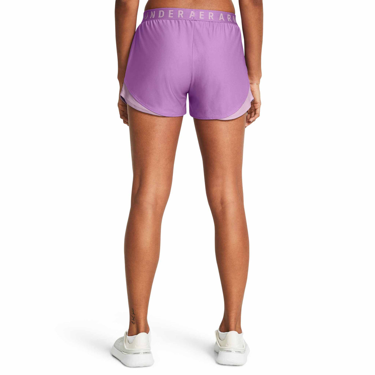 UA Play Up 3.0 Shorts sport femme dos live - Provence Purple / Purple Ace