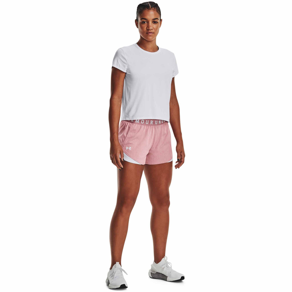 Under Armour Play Up 3.0 Twist shorts pour femme - Pink Elixir / White