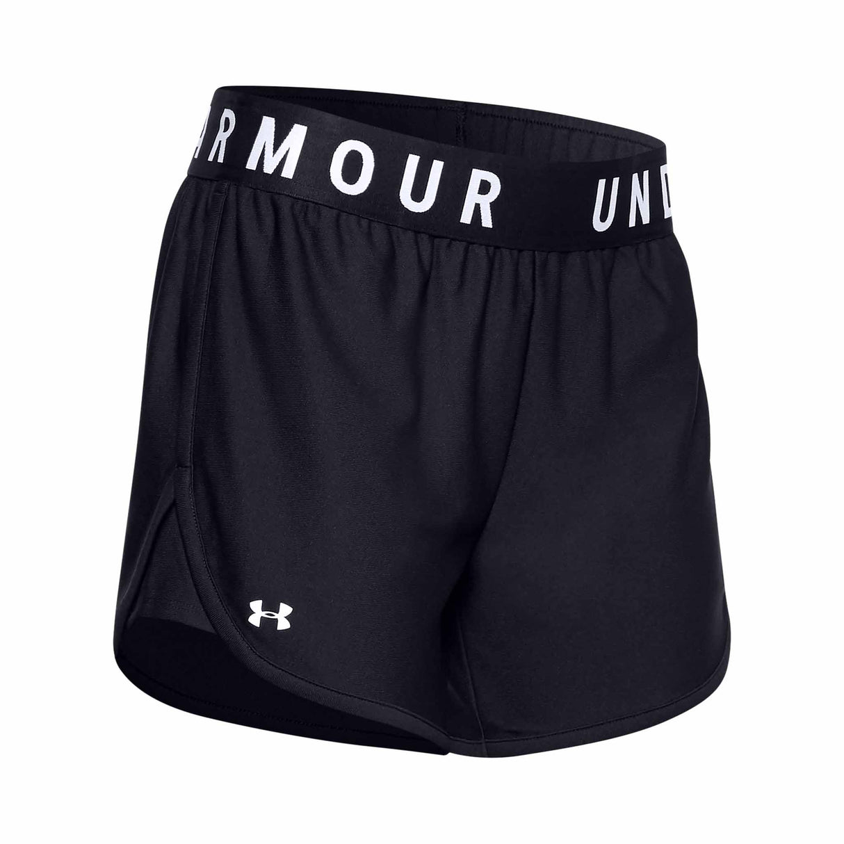 UA Play Up shorts sport 5 pouces femme - noir/blanc