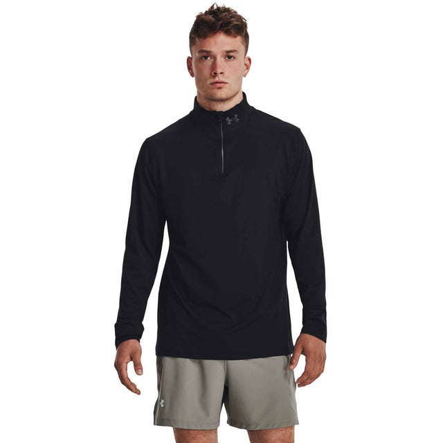 Under Armour Qualifier Run 1/4 Zip chandail de course à pied pour homme - Black / Reflective