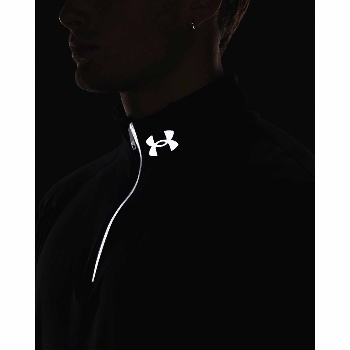 Under Armour Qualifier Run 1/4 Zip chandail de course à pied pour homme - Black / Reflective