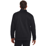 UA Armour Fleece 1/4 Zip haut pour homme dos - Noir / Noir