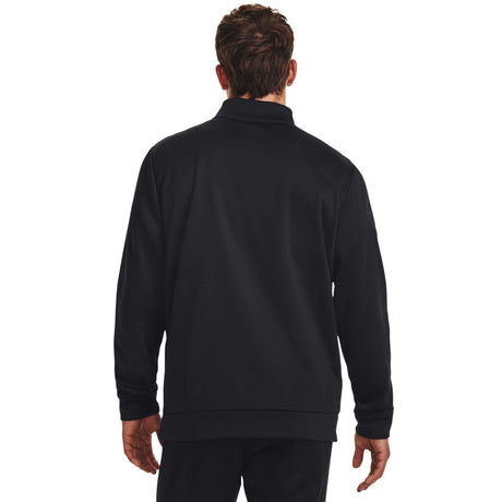 UA Armour Fleece 1/4 Zip haut pour homme dos - Noir / Noir