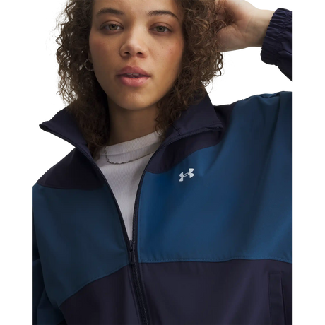 Under Armour Rival Jacket femme - Wham Blue / Midnight Navy / White