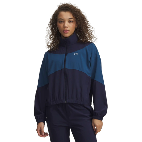 Under Armour Rival Jacket femme - Wham Blue / Midnight Navy / White