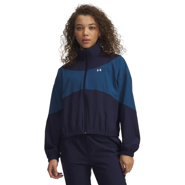 Under Armour Rival Jacket femme - Wham Blue / Midnight Navy / White