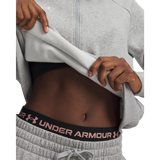 UA Rival 1/2 Zip chandail en molleton femme - Mod Grey Light Heather / White