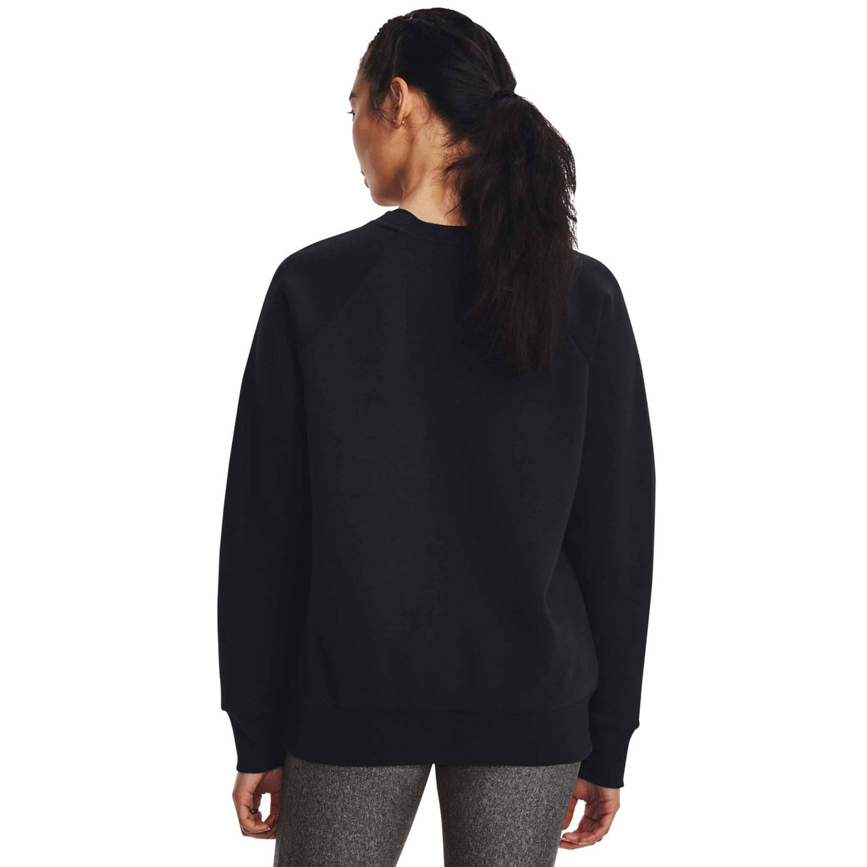 UA Rival Fleece Crew chandail en molleton femme - Noir / Blanc