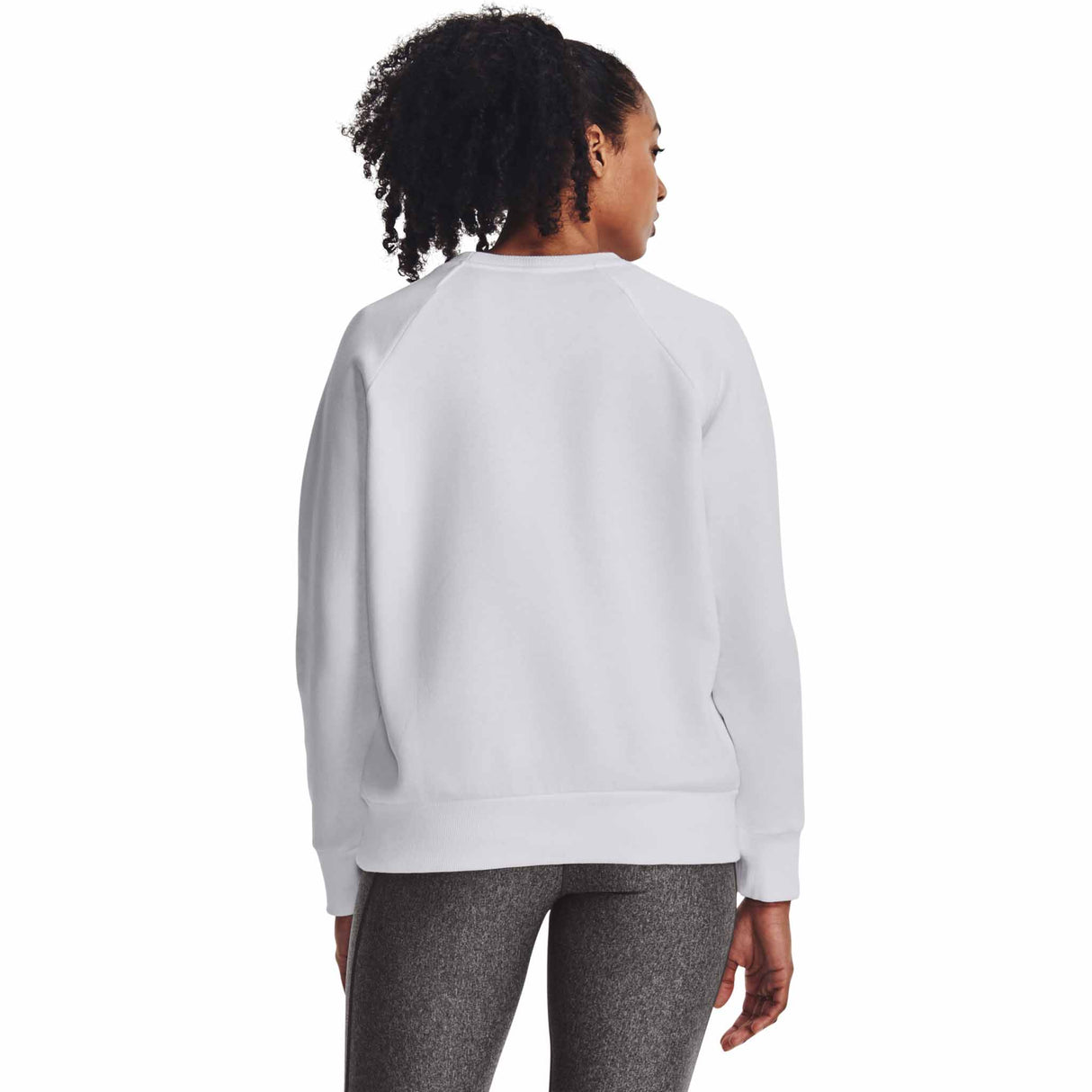 UA Rival Fleece Crew chandail en molleton femme - Blanc / Noir