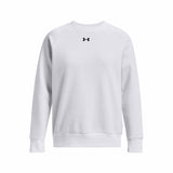 UA Rival Fleece Crew chandail en molleton femme - Blanc / Noir