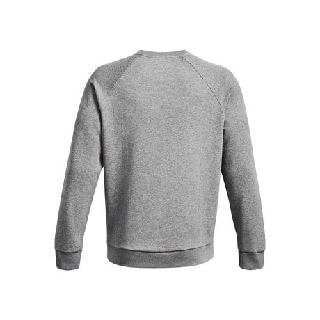 Under Armour Rival Fleece Crew chandail pour homme dos - Castlerock Light Heather / Blanc