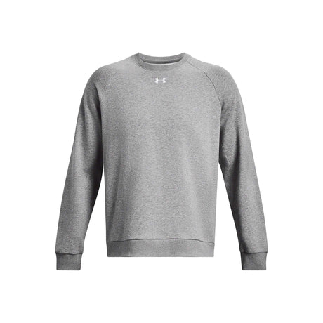 Under Armour Rival Fleece Crew chandail pour homme - Castlerock Light Heather / Blanc