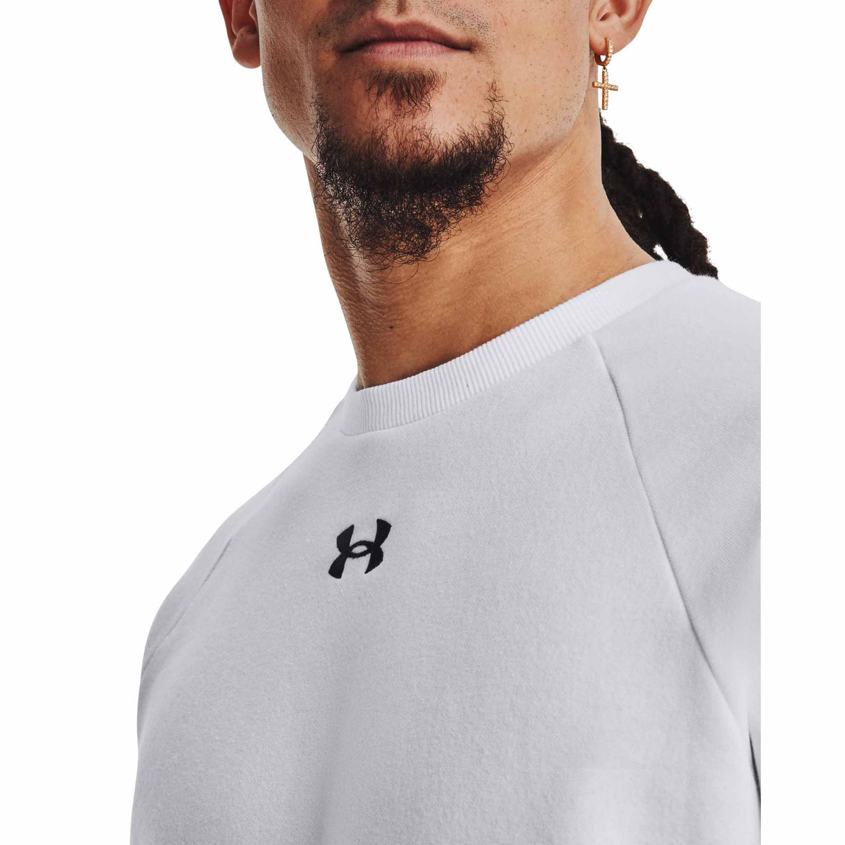 Under Armour Rival Fleece Crew chandail pour homme - White