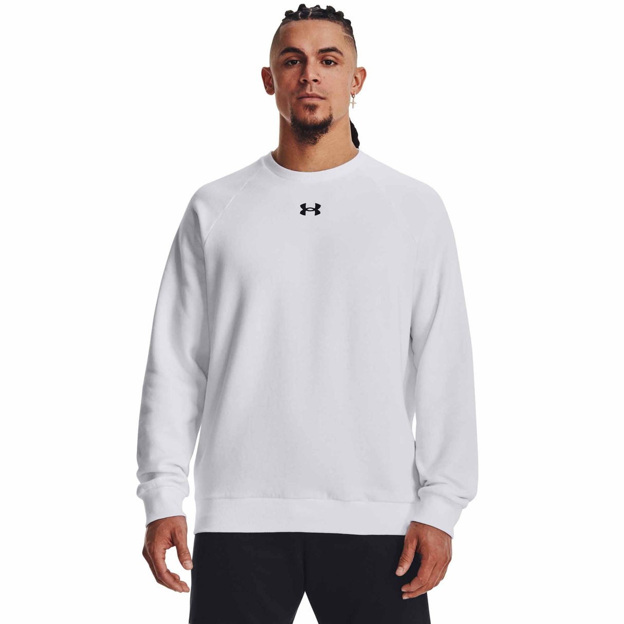 Under Armour Rival Fleece Crew chandail pour homme - White