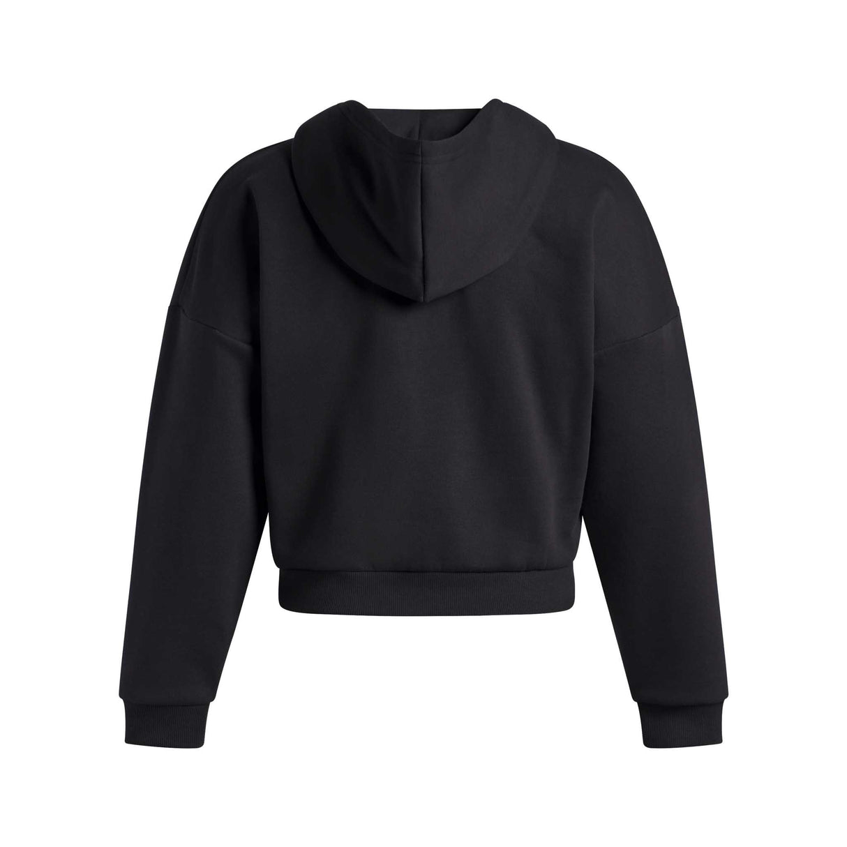 Under Armour Rival chandail à capuchon en molleton passepoilé femme dos - Noir / Blanc