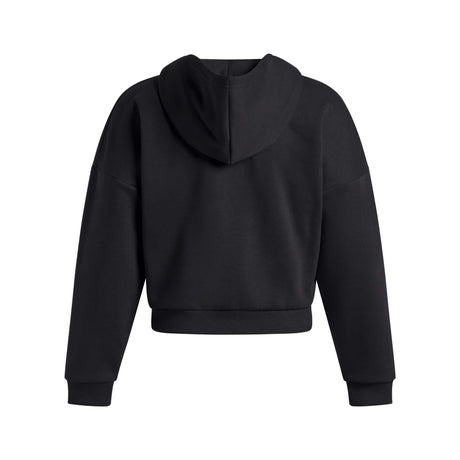 Under Armour Rival chandail à capuchon en molleton passepoilé femme dos - Noir / Blanc