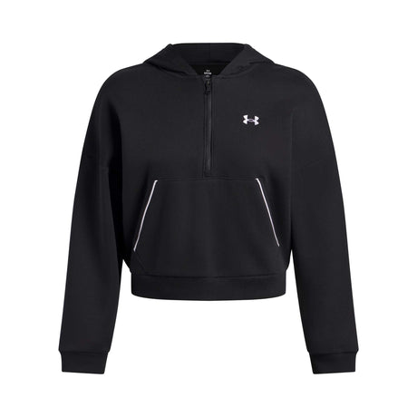 Under Armour Rival chandail à capuchon en molleton passepoilé femme - Noir / Blanc