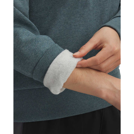 UA Rival 1/2 Zip en molleton femme - Jasper Blue Light Heather / Jasper Blue