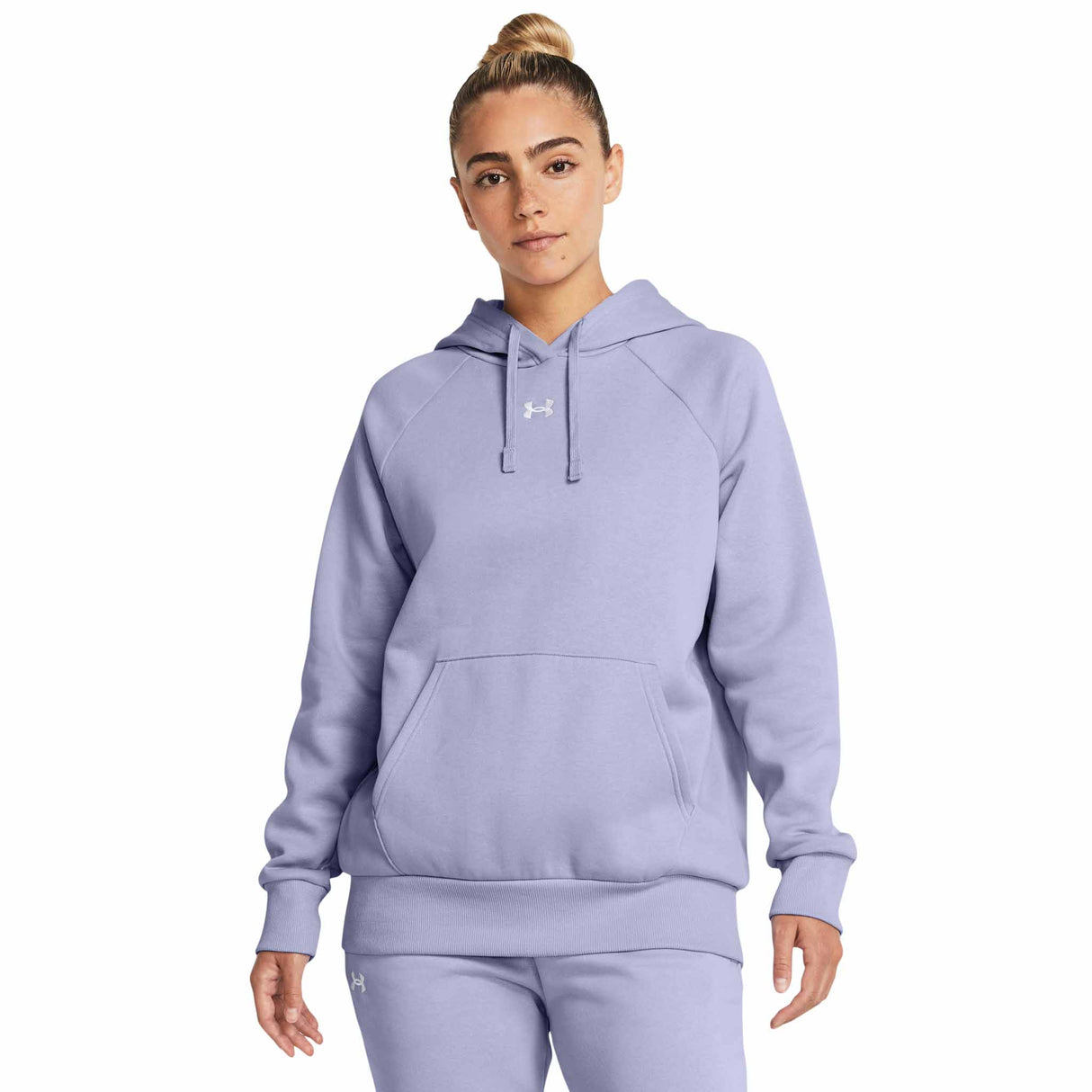 UA Rival Fleece Hoodie chandail en molleton à capuche femme - Celeste / White