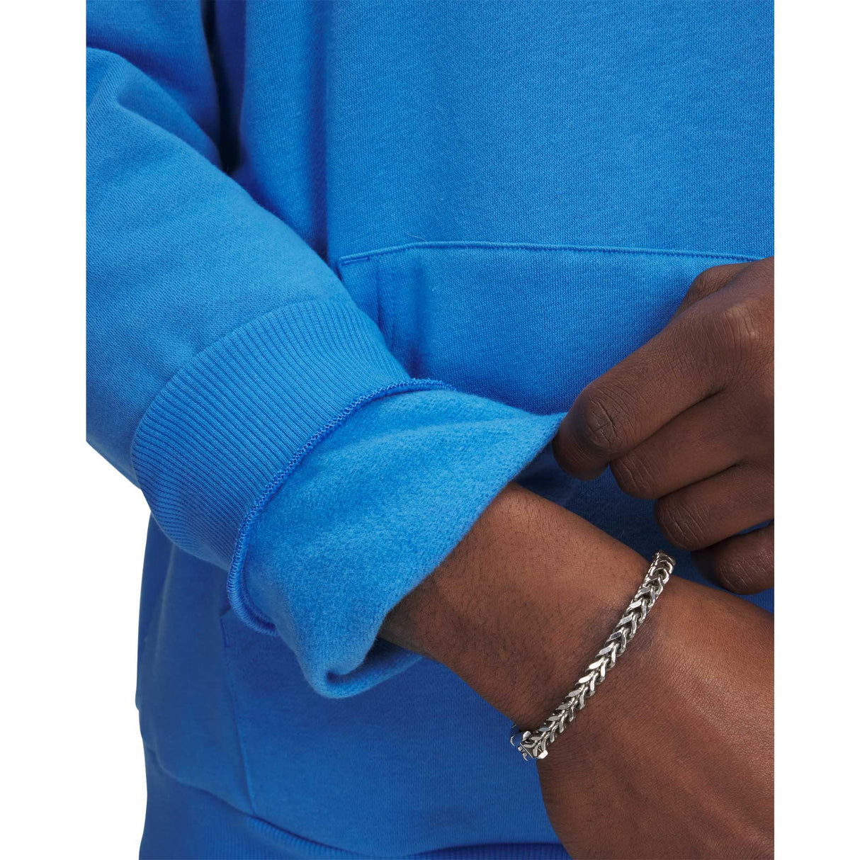 Under Armour Rival Fleece Hoodie sweatshirt à capuchon pour homme details revers- Blue Atlantis