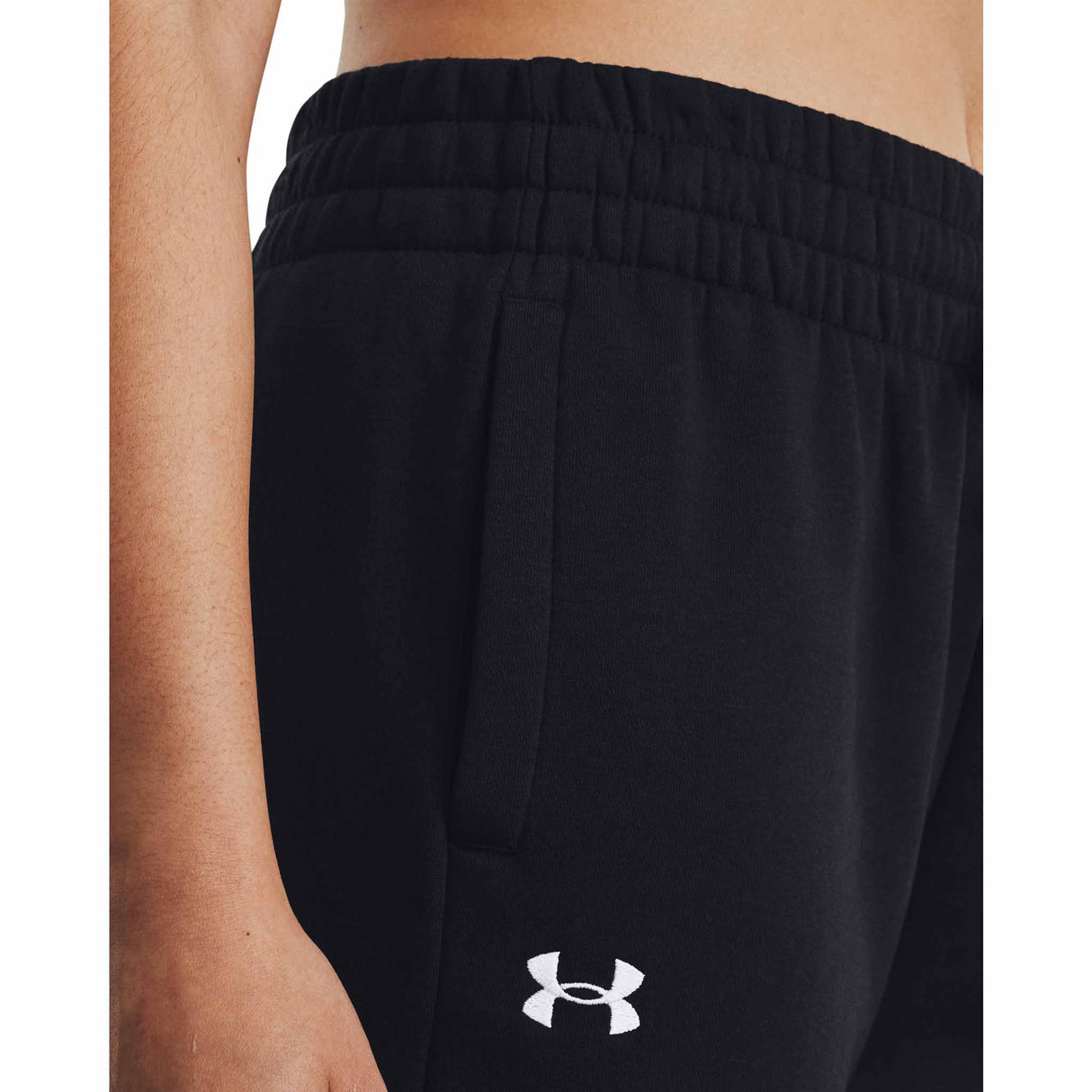 Under Armour Rival Fleece Joggers pour femme - Noir / Blanc