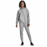 Under Armour Rival Fleece Joggers pour femme - Grey Light Heather / Blanc