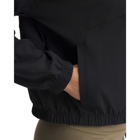 Under Armour Rival manteau sport en tissu tissé pour femme poche - Noir / Blanc