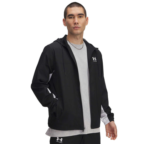 Under Armour Rival coupe-vent pour homme - Noir / Blanc