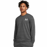 Under Armour Rival chandail manches longues homme face live - Castlerock Light Heather / Onyx White